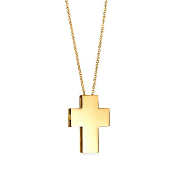 Rectangular Cross Pendant 18kt gold
