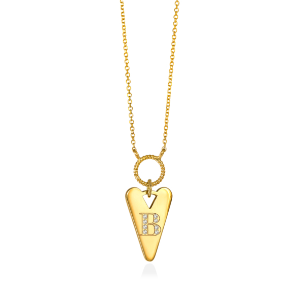 Christina Soubli_18kt gold monogram B pendant with diamonds MONOGRAMS MON Beshop