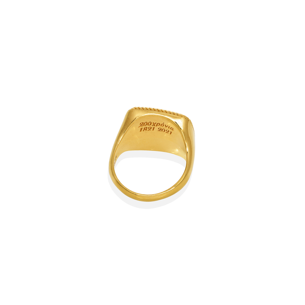 Christina Soubli_Gold plated 925 silver 1821 charm ring FL 21 (2)