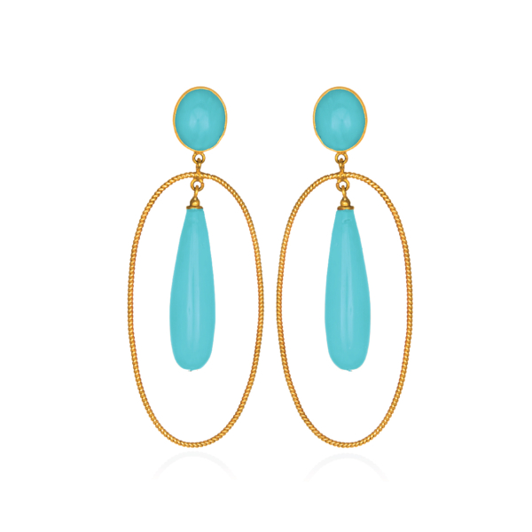 Pendulum Earrings with amazonite