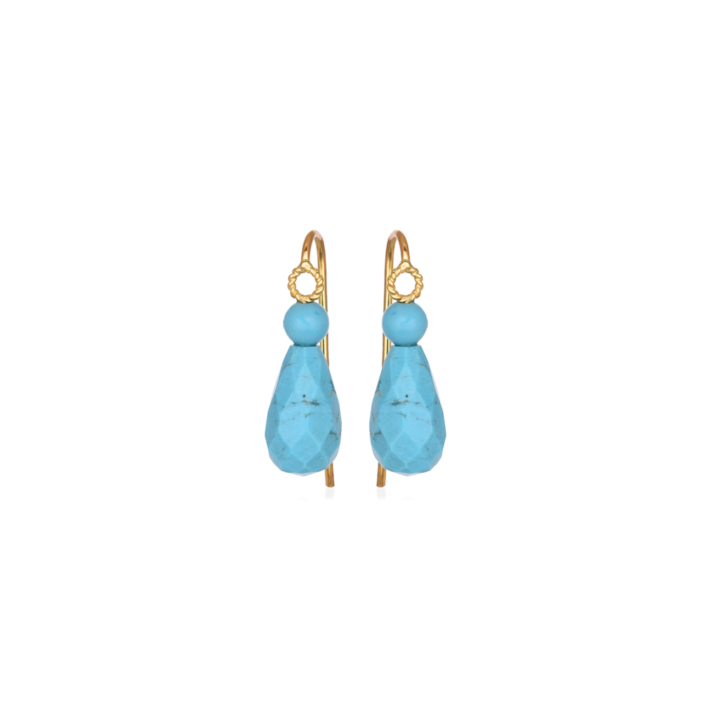 Small drop earrings with turquoise