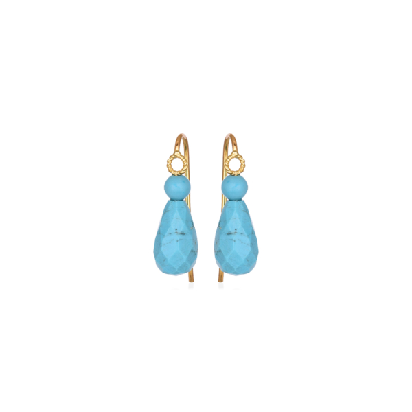Small drop earrings with turquoise