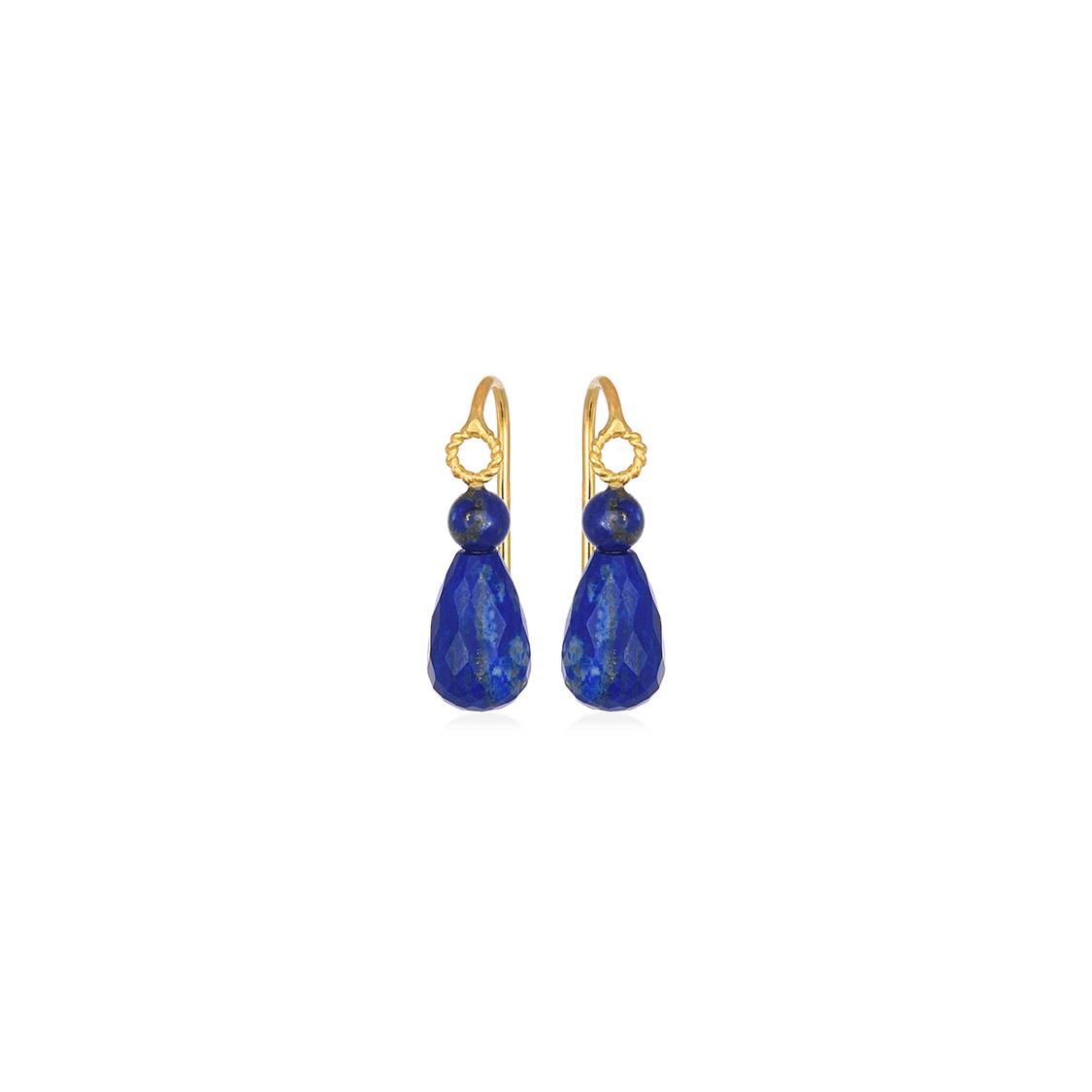 Small drop earrings with lapis