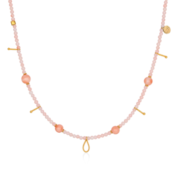 Necklace with rose corals
