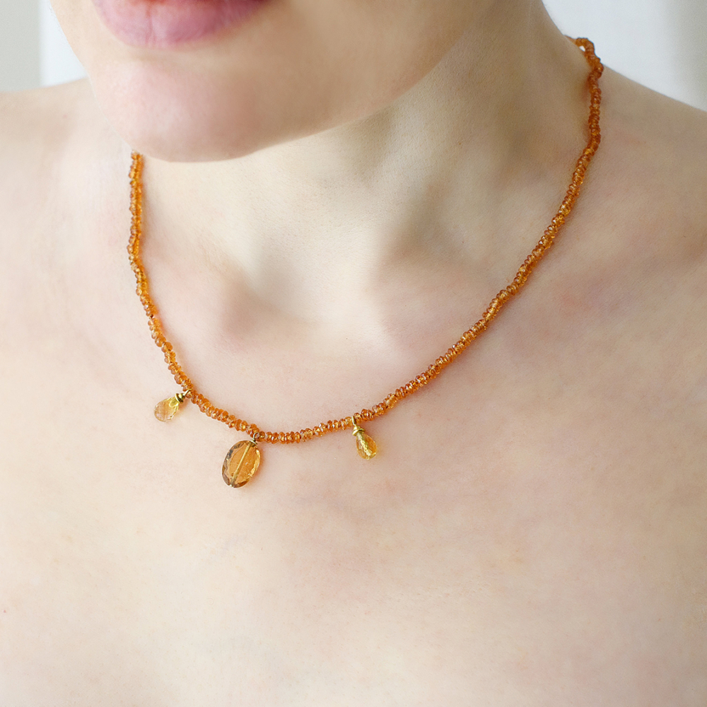 Necklace with citrines LS