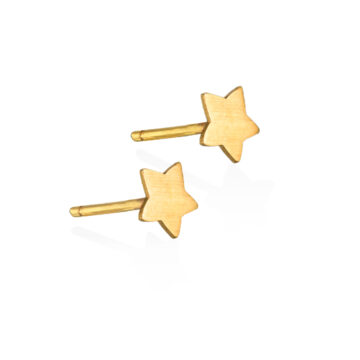 star studs 18kt gold