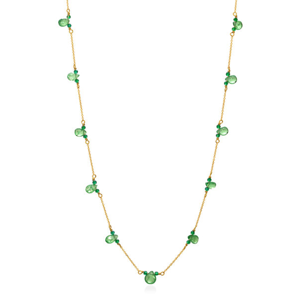 necklace with tsavorites 18kt gold