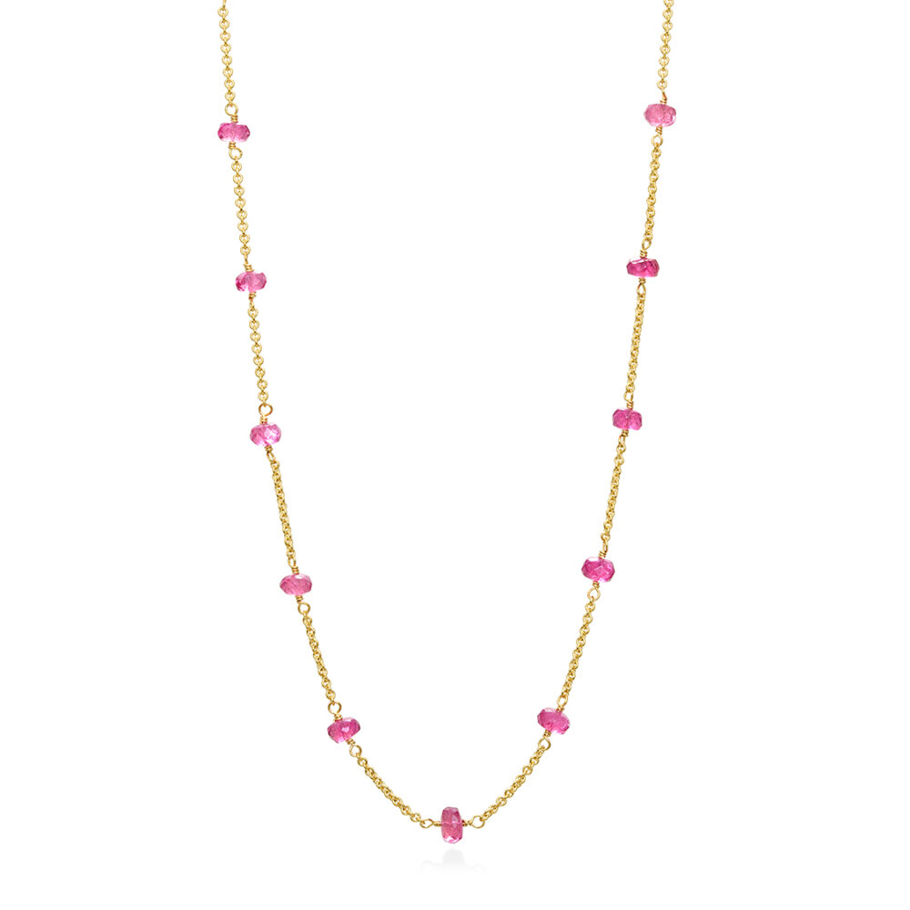 necklace with tourmaline 18kt gold