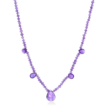 Necklace with amethysts
