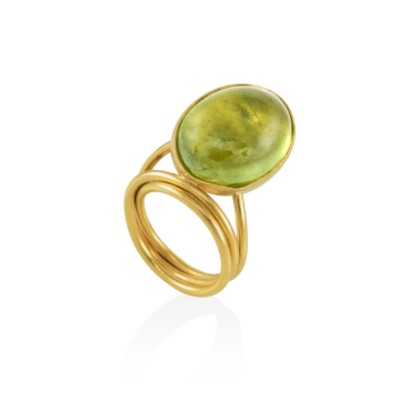 Nes 03 Ring with green vesonite